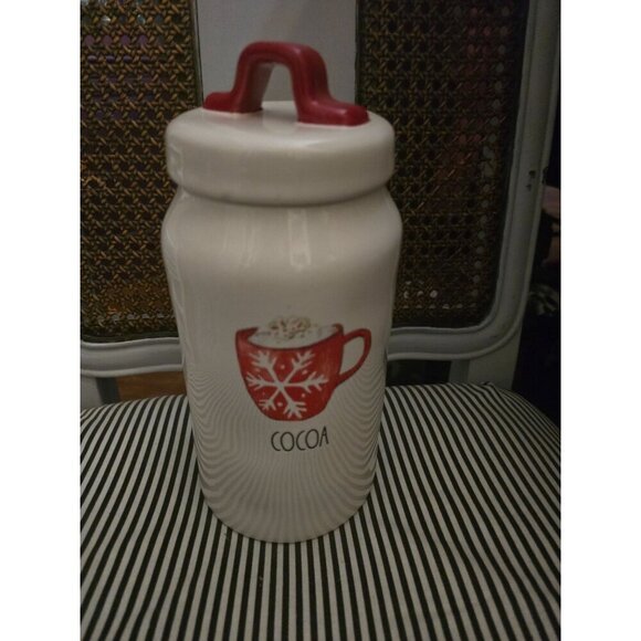 Rae Dunn Artisan by Magenta Christmas Cocoa Icon Canister Farmhouse Decor - Picture 2 of 10